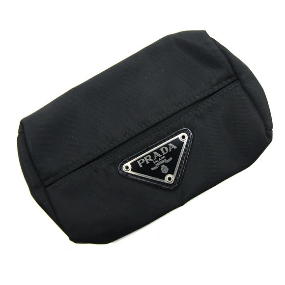 Prada Case Tissue Triangle Nylon Black Logo - Picture 1 of 5